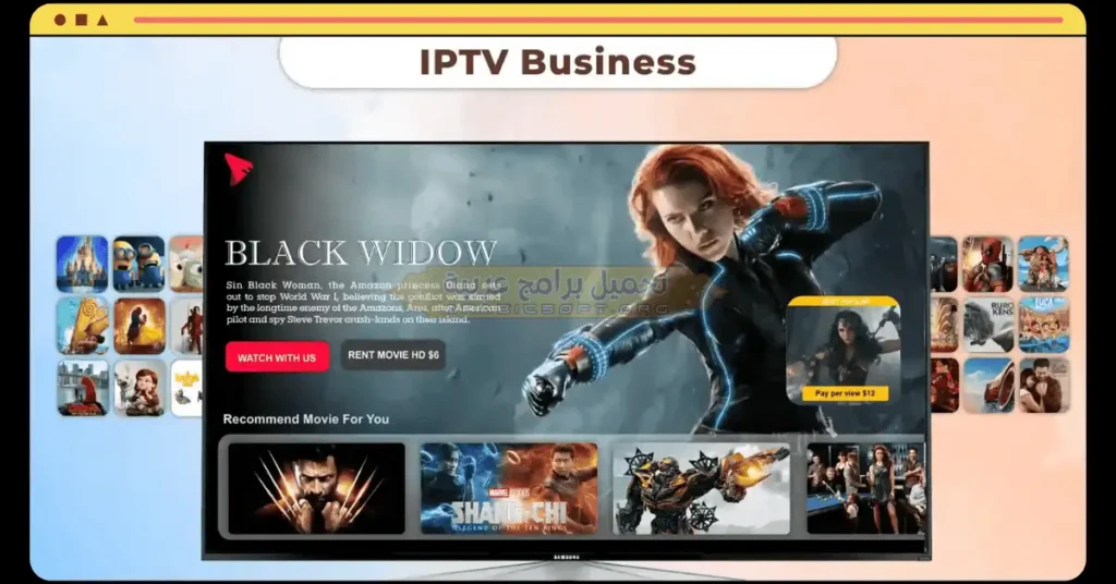 تعرض هذه الصورة جميع البرامج في خدمة IPTV