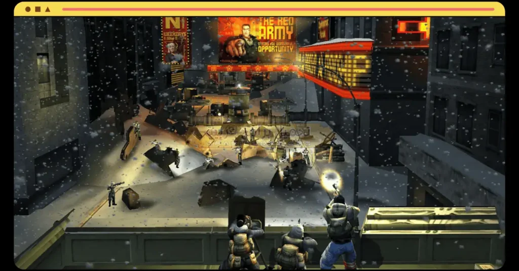 في هذه الصورة، يقاتل الجندي الأعداء في فيلم "المقاتلون من أجل الحرية".