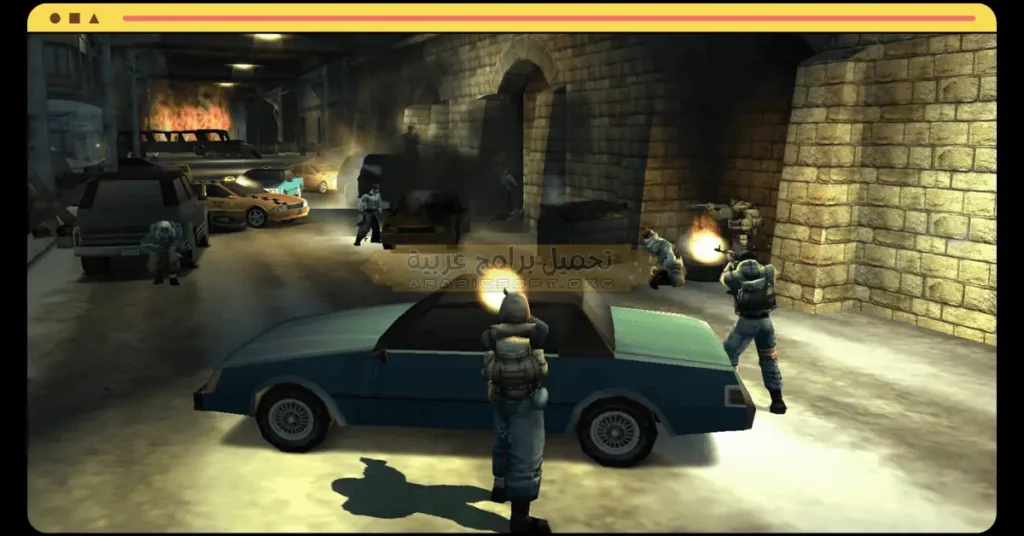 في هذه الصورة، يقاتل الجندي ببندقية AK-47 في فيلم Freedom Fighters