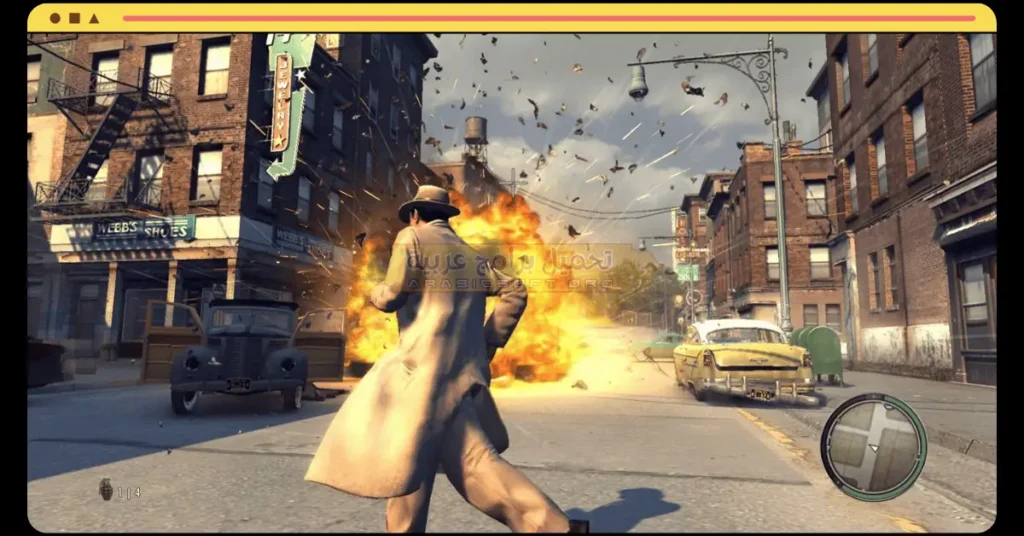 هذه الصورة توضح واجهة لعبة مافيا 2