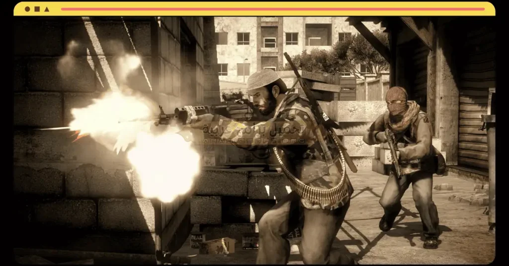 في هذه الصورة التي تُظهر الجندي وهو يقاتل بمدفع رشاش في وسام الشرف