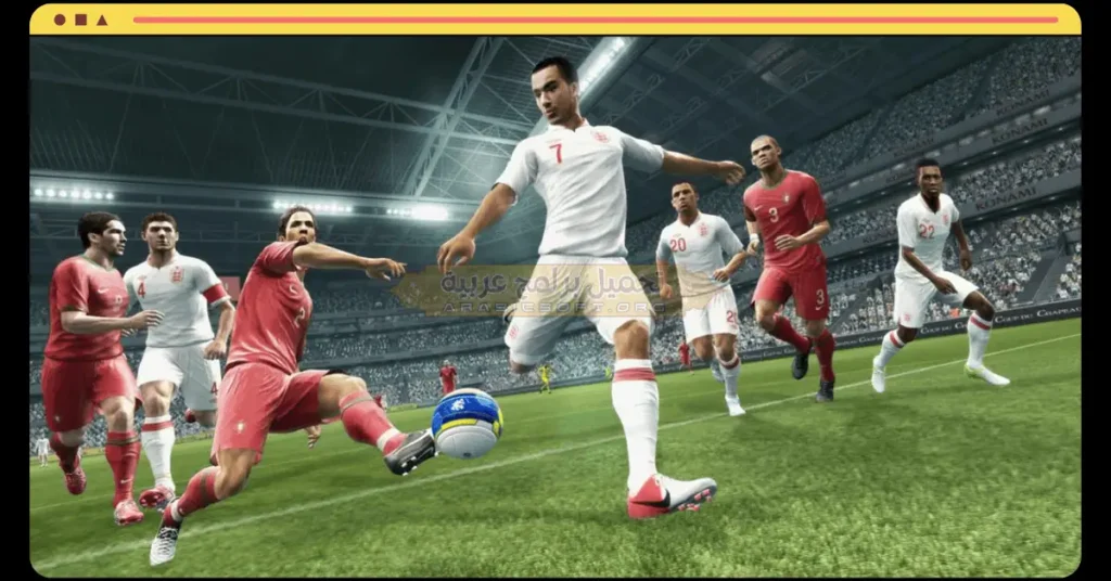 تُظهر هذه الصورة هدف اللاعب في لعبة PES 2013