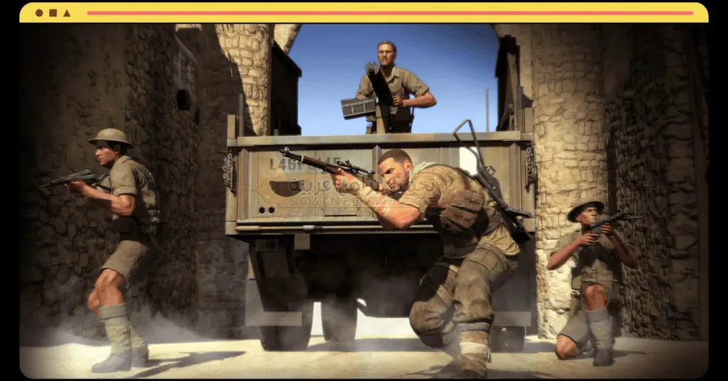 في هذه الصورة يظهر المقاتلون وهم يقاتلون القناصة.