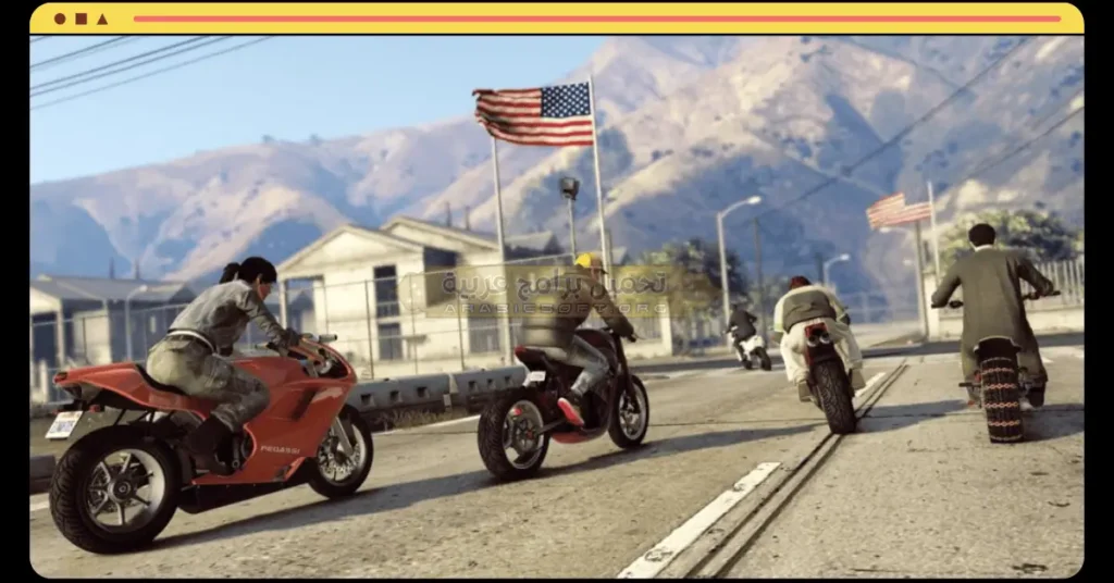 تُظهر هذه الصورة سباقات اللاعبين معه في لعبة GTA 9.