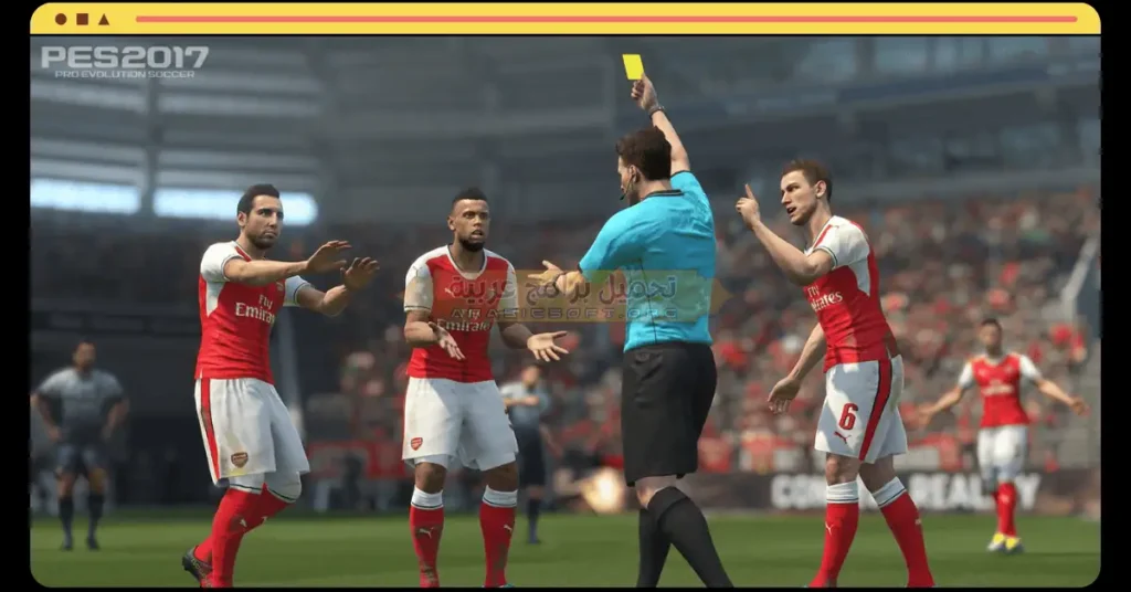 في هذه الصورة يظهر الحكم وهو ينفذ ركلة الجزاء في لعبة PES 2017.