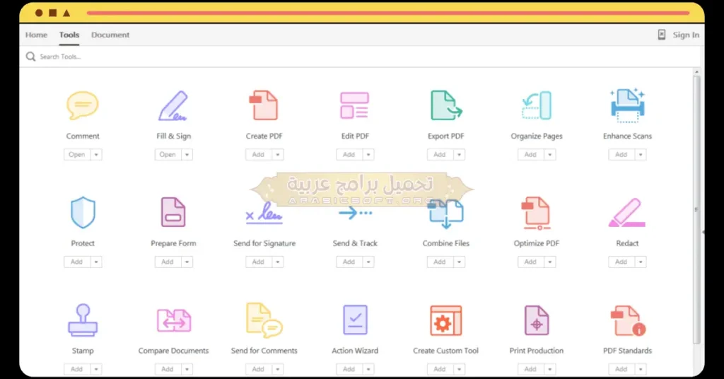 تُظهر هذه الصورة جميع ملفات PDF في برنامج Adobe Acrobat Pro
