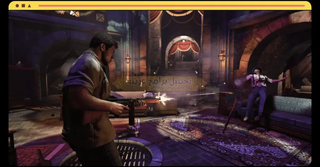 في هذه الصورة يظهر استخدام بندقية AK-47 في لعبة مافيا 3.