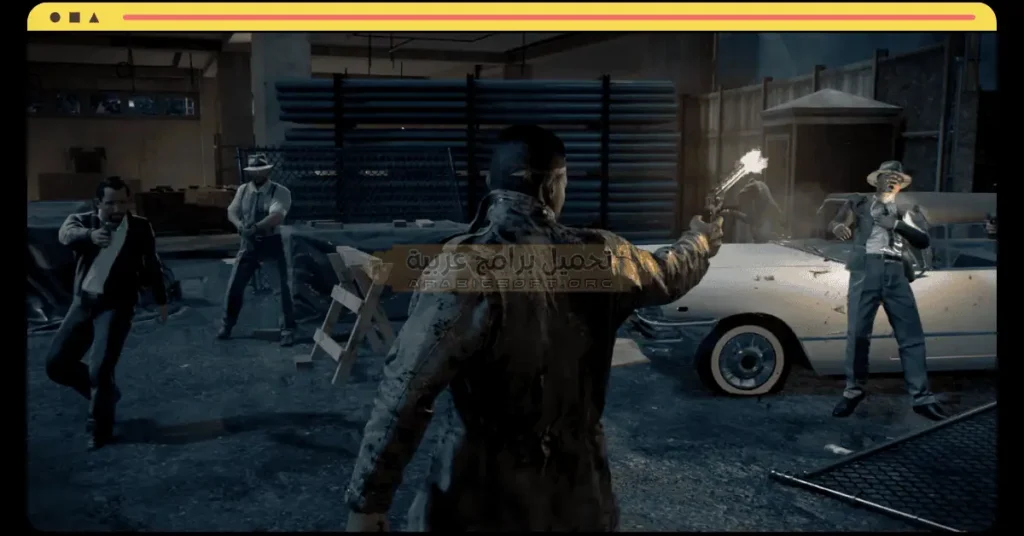 في هذه الصورة يظهر استخدام بندقية AK-47 في لعبة مافيا 3.